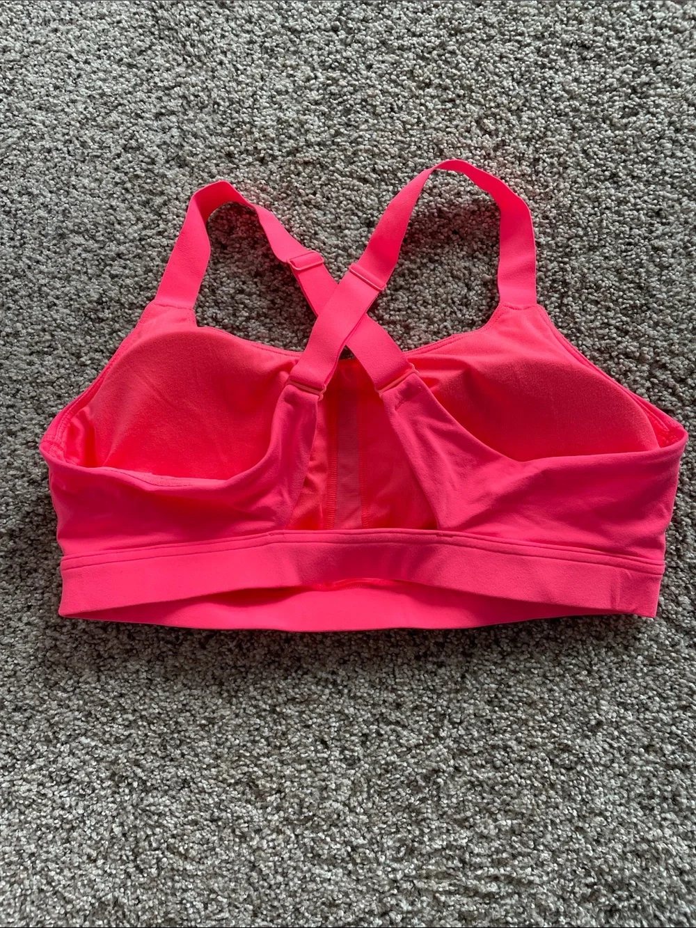 Under Armour UA Eclipse Hot Pink Cross-Back Compression Sports Bra